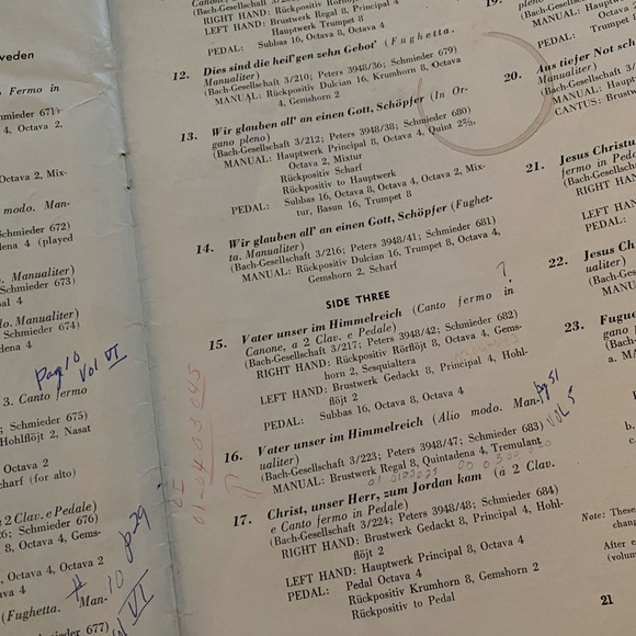 J.S. Bach Complete Organ Works Vinyl - Picture 4 of 6